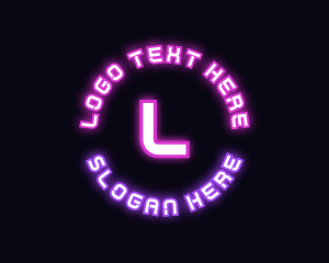 Bright Neon Nightclub Logo