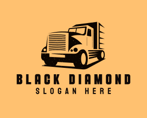 Black - Transport Truck Vehicle logo design