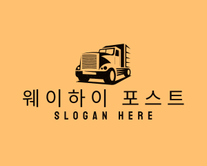 Transport Truck Vehicle logo design