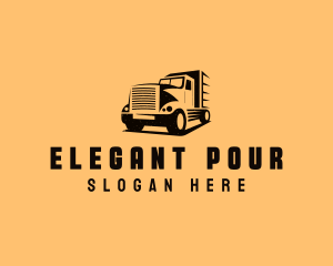 Transport Truck Vehicle logo design