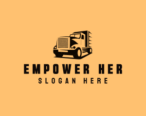 Transport Truck Vehicle logo design