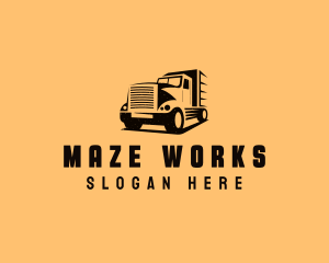 Transport Truck Vehicle logo design