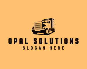 Transport Truck Vehicle logo design