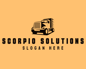 Transport Truck Vehicle logo design