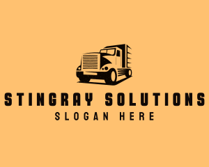 Transport Truck Vehicle logo design