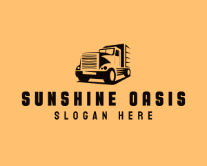 Transport Truck Vehicle logo design