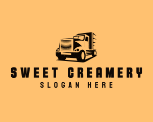 Transport Truck Vehicle logo design