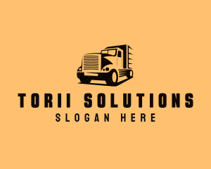 Transport Truck Vehicle logo design