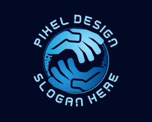 Pixel Hand Business logo design