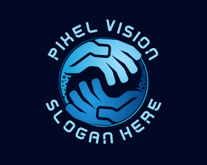 Pixel Hand Business logo design