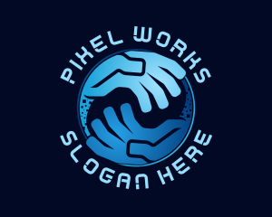 Pixel - Pixel Hand Business logo design