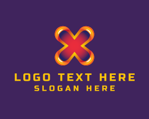 App - Futuristic Letter X Company logo design