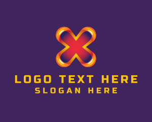 Company - Futuristic Letter X Company logo design