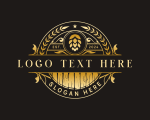 Beer - Luxury Barrel Brewery logo design