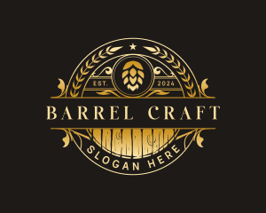 Barrel - Luxury Barrel Brewery logo design