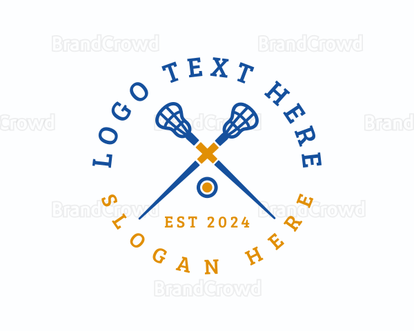 Cross Lacrosse Letter X Logo