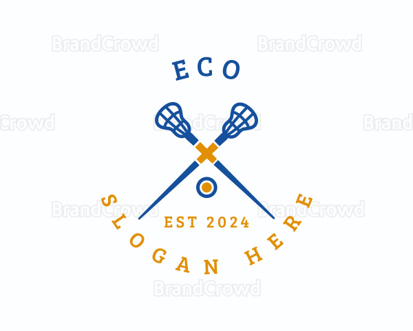 Cross Lacrosse Letter X Logo