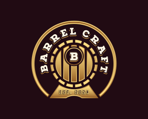 Barrel - Deluxe Barrel Brewery logo design