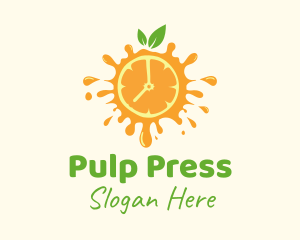 Pulp - Orange Juice Time logo design