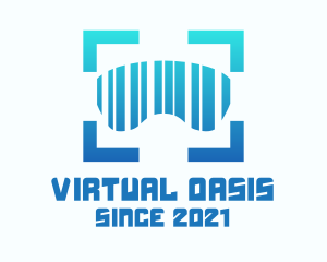 Vr - Barcode VR Goggles logo design