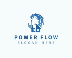 Power Wash House Cleaning logo design