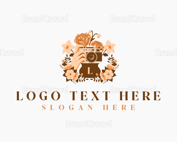 Floral Camera Photographer Logo