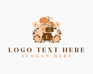 Floral Camera Photographer Logo