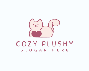 Pet Cat Heart logo design