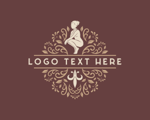 Woman - Botanical Woman Beauty Spa logo design