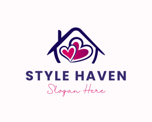 Romantic - Home Sweet Hearts logo design
