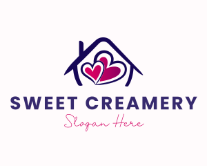 Home Sweet Hearts logo design