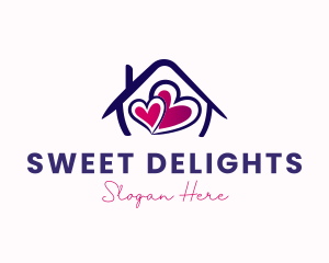 Home Sweet Hearts logo design