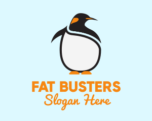 Fat - Large King Penguin Bird logo design