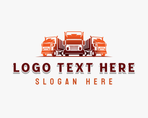 Distribution - Transport Truck Logistics logo design