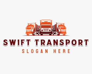 Transport Truck Logistics logo design