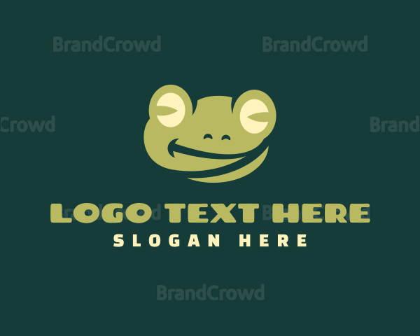 Smiling Frog Cartoon Logo