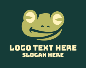 Toad - Smiling Frog Cartoon logo design