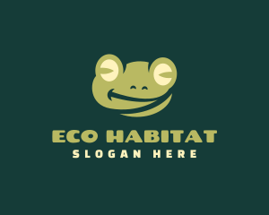 Biodiversity - Smiling Frog Cartoon logo design