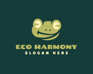 Biodiversity - Smiling Frog Cartoon logo design