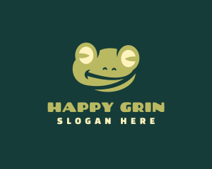 Smile - Smiling Frog Cartoon logo design