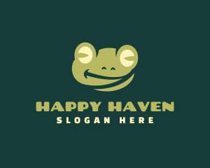 Smiley - Smiling Frog Cartoon logo design