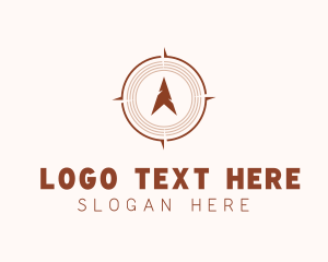 Forestry - Rustic Wood Compass logo design