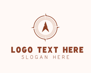 Logger - Rustic Wood Compass logo design
