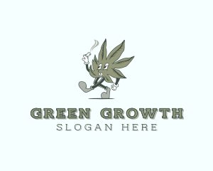 Marijuana Smoking Weed logo design