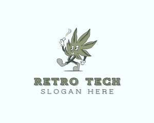 Marijuana Smoking Weed logo design