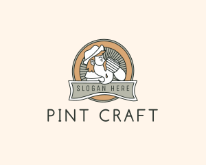 Pint - Beer Pub Beard Man logo design