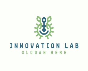 Experiment Lab Biotechnology logo design