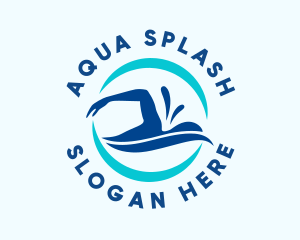 Swimming - Aqua Wave Swimming logo design