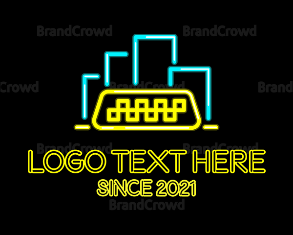 Neon City Taxi Logo