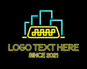 Auto Dealer - Neon City Taxi logo design